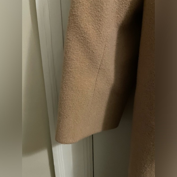 Jones New York Tan Camel Wool Cashmere Blend Long Hooded Coat Size 10 - Picture 4 of 16